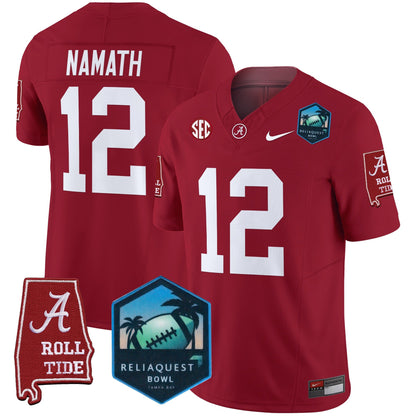 Alabama Crimson Tide 2025 ReliaQuest Bowl Patch Vapor Limited Jersey - All Stitched