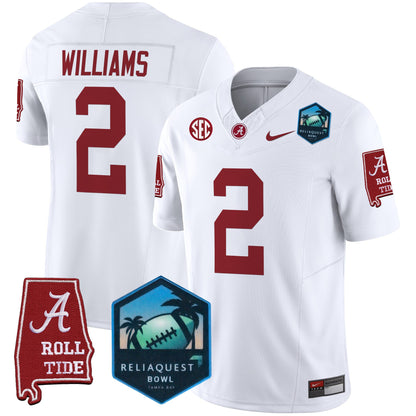 Alabama Crimson Tide 2025 ReliaQuest Bowl Patch Vapor Limited Jersey - All Stitched