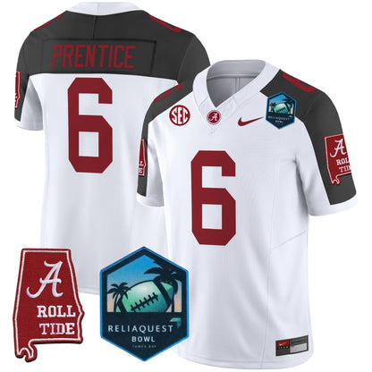 Alabama Crimson Tide 2025 ReliaQuest Bowl Patch Vapor Limited Jersey - All Stitched