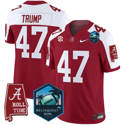 Alabama Crimson Tide 2025 ReliaQuest Bowl Patch Vapor Limited Jersey - All Stitched