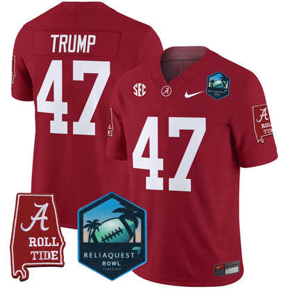 Alabama Crimson Tide 2025 ReliaQuest Bowl Patch Vapor Limited Jersey - All Stitched