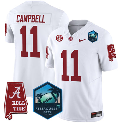 Alabama Crimson Tide 2025 ReliaQuest Bowl Patch Vapor Limited Jersey - All Stitched