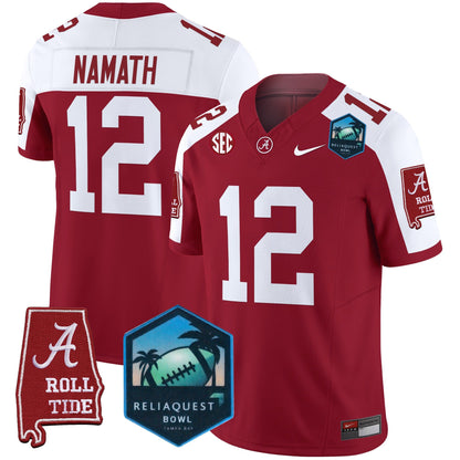 Alabama Crimson Tide 2025 ReliaQuest Bowl Patch Vapor Limited Jersey - All Stitched