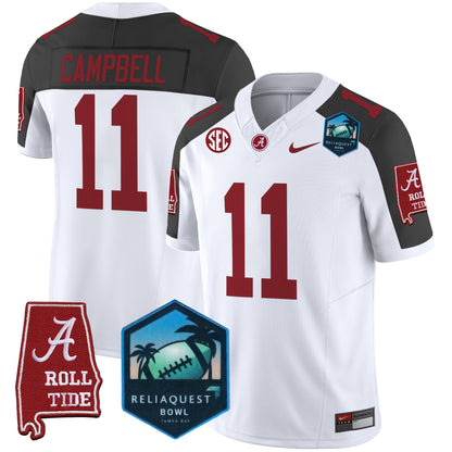 Alabama Crimson Tide 2025 ReliaQuest Bowl Patch Vapor Limited Jersey - All Stitched