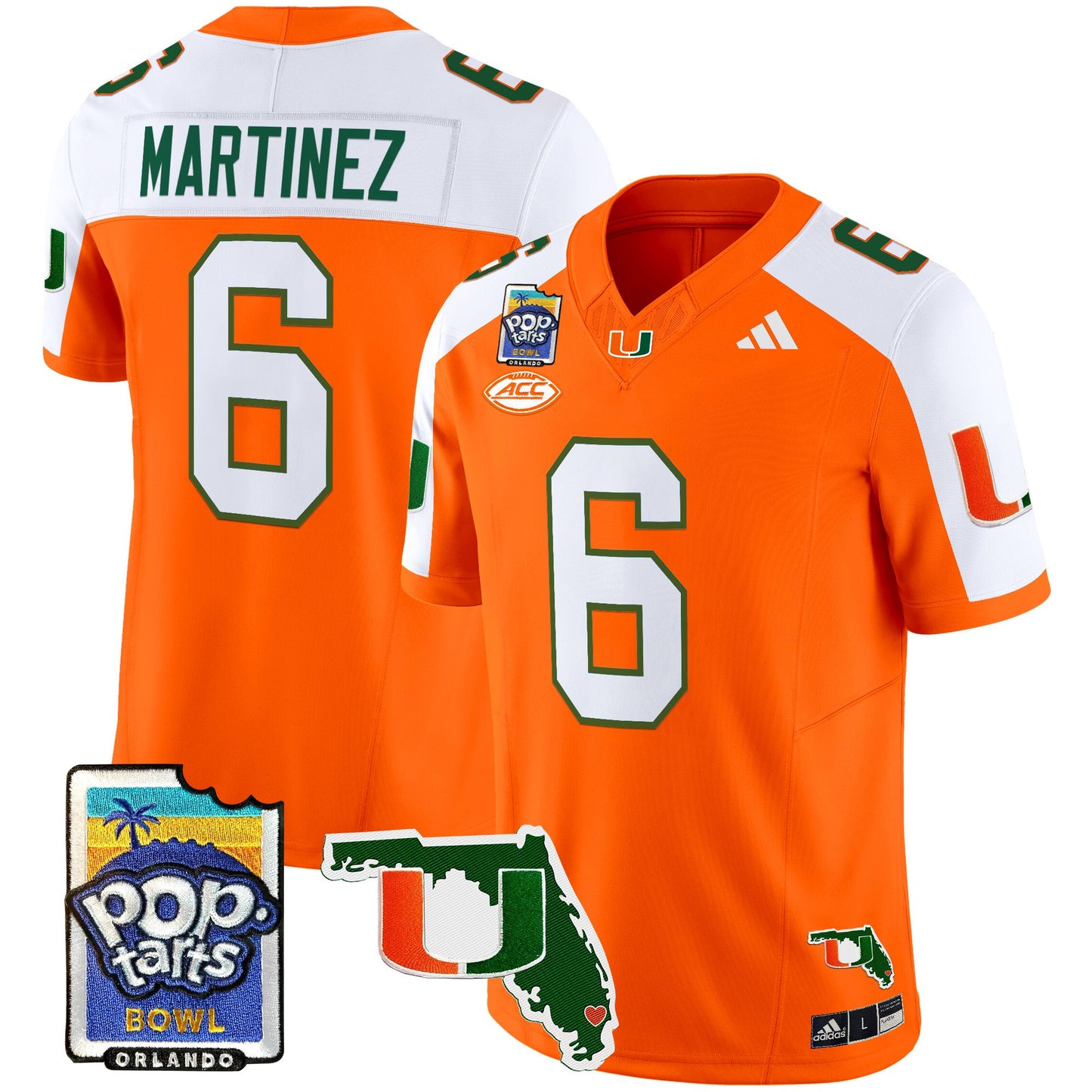 Miami Hurricanes 2025 PopTarts Bowl Patch Vapor Limited Jersey - All Stitched