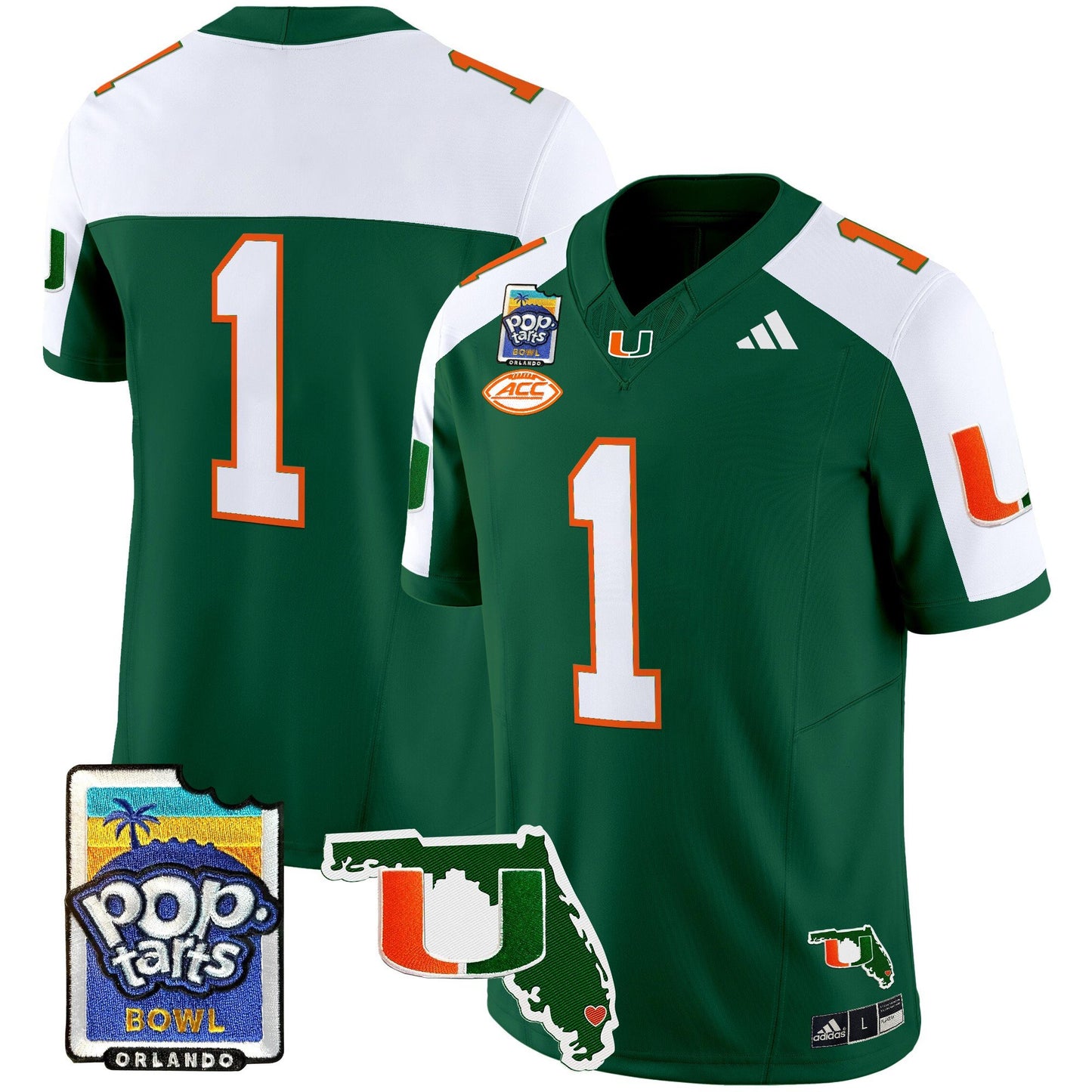 Miami Hurricanes 2025 PopTarts Bowl Patch Vapor Limited Jersey - All Stitched