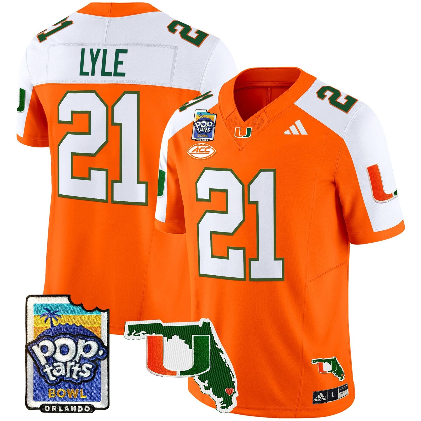 Miami Hurricanes 2025 PopTarts Bowl Patch Vapor Limited Jersey - All Stitched