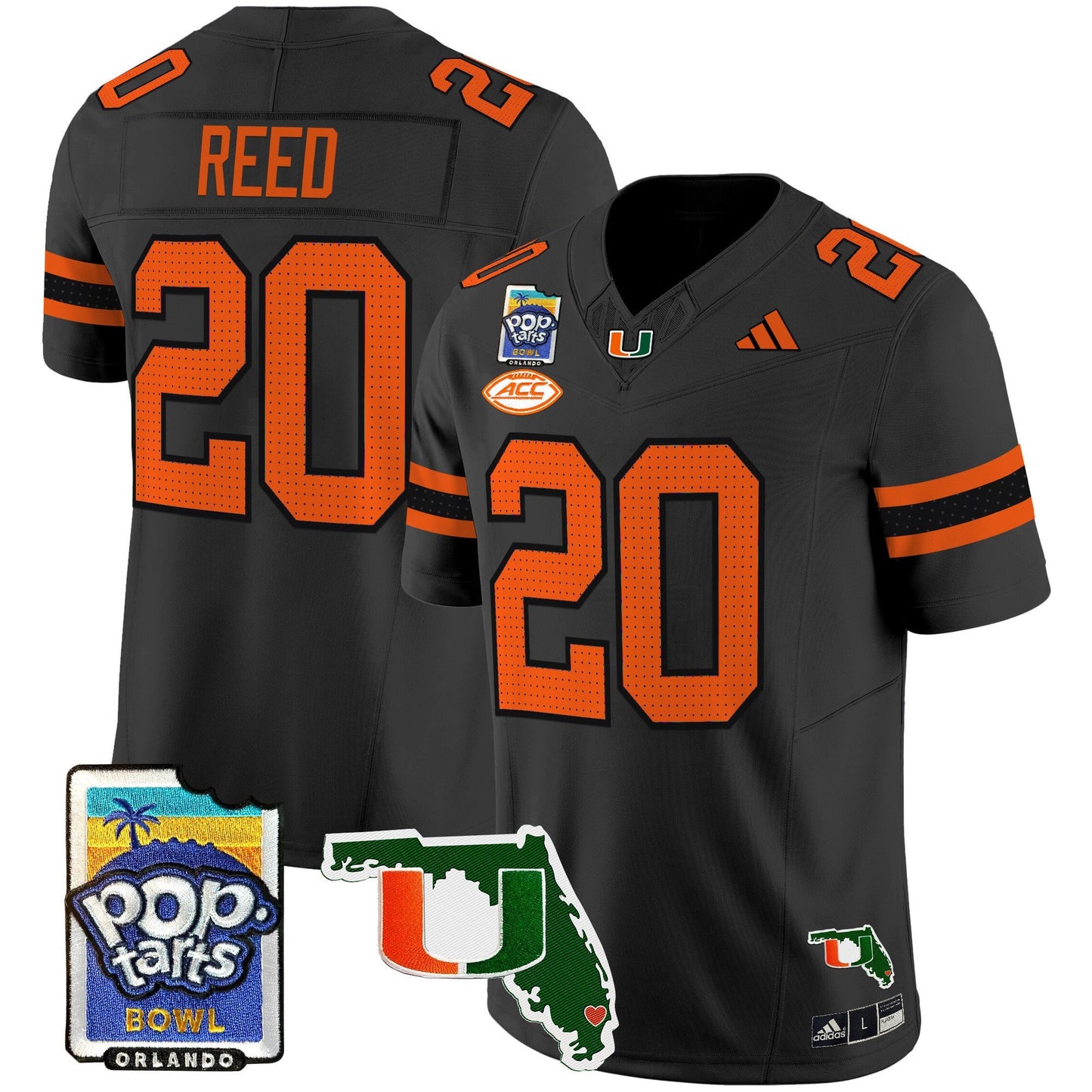 Miami Hurricanes 2025 PopTarts Bowl Patch Vapor Limited Jersey - All Stitched