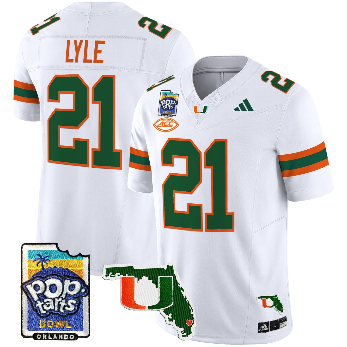 Miami Hurricanes 2025 PopTarts Bowl Patch Vapor Limited Jersey - All Stitched