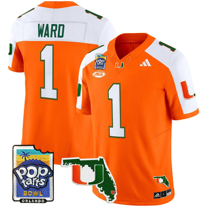 Miami Hurricanes 2025 PopTarts Bowl Patch Vapor Limited Jersey - All Stitched