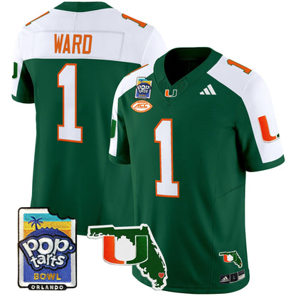 Miami Hurricanes 2025 PopTarts Bowl Patch Vapor Limited Jersey - All Stitched