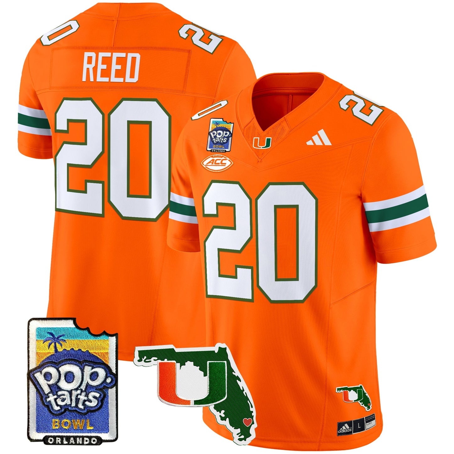 Miami Hurricanes 2025 PopTarts Bowl Patch Vapor Limited Jersey - All Stitched