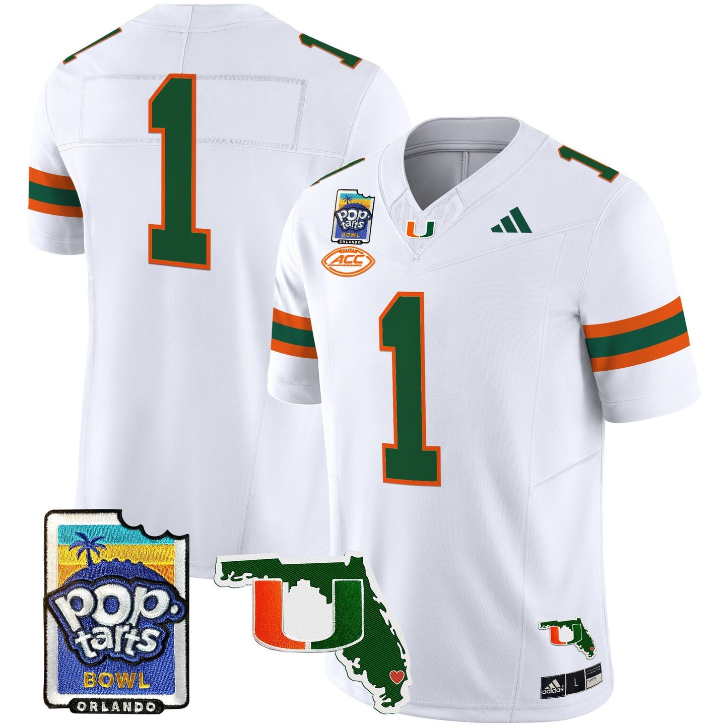 Miami Hurricanes 2025 PopTarts Bowl Patch Vapor Limited Jersey - All Stitched