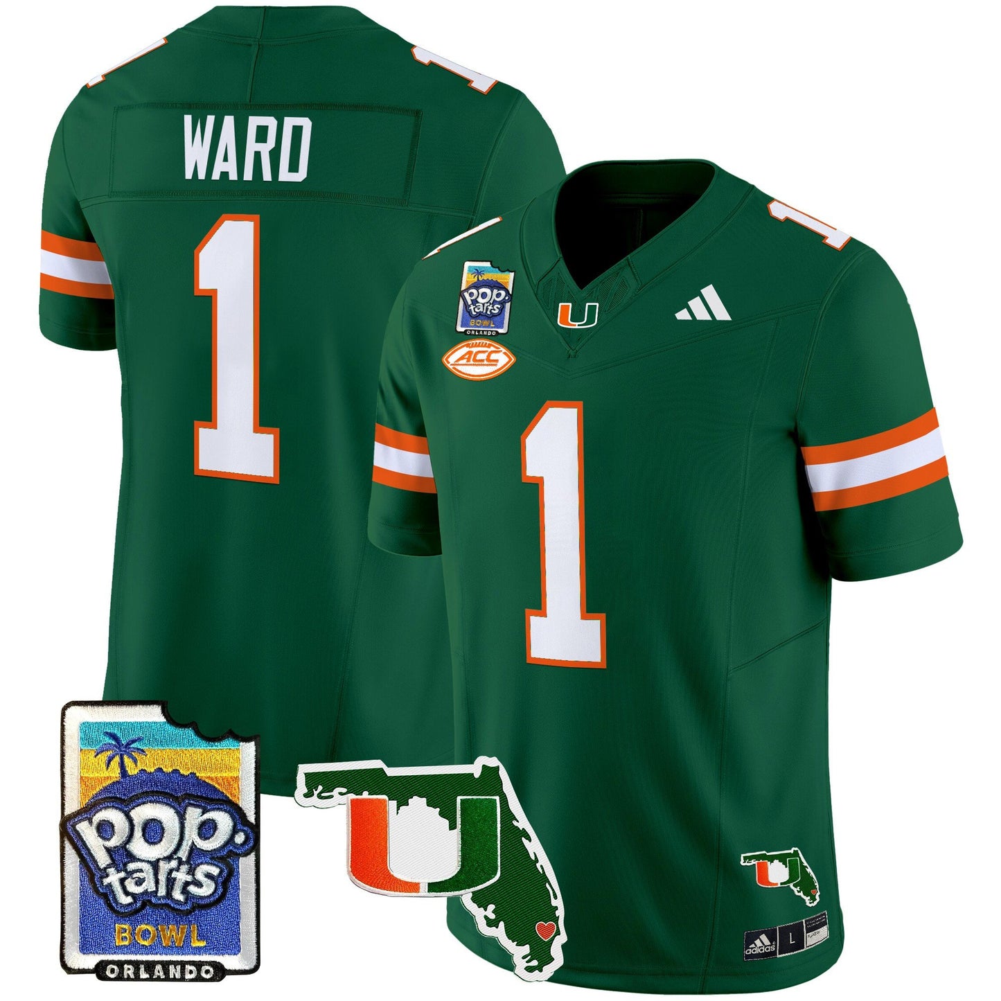 Miami Hurricanes 2025 PopTarts Bowl Patch Vapor Limited Jersey - All Stitched