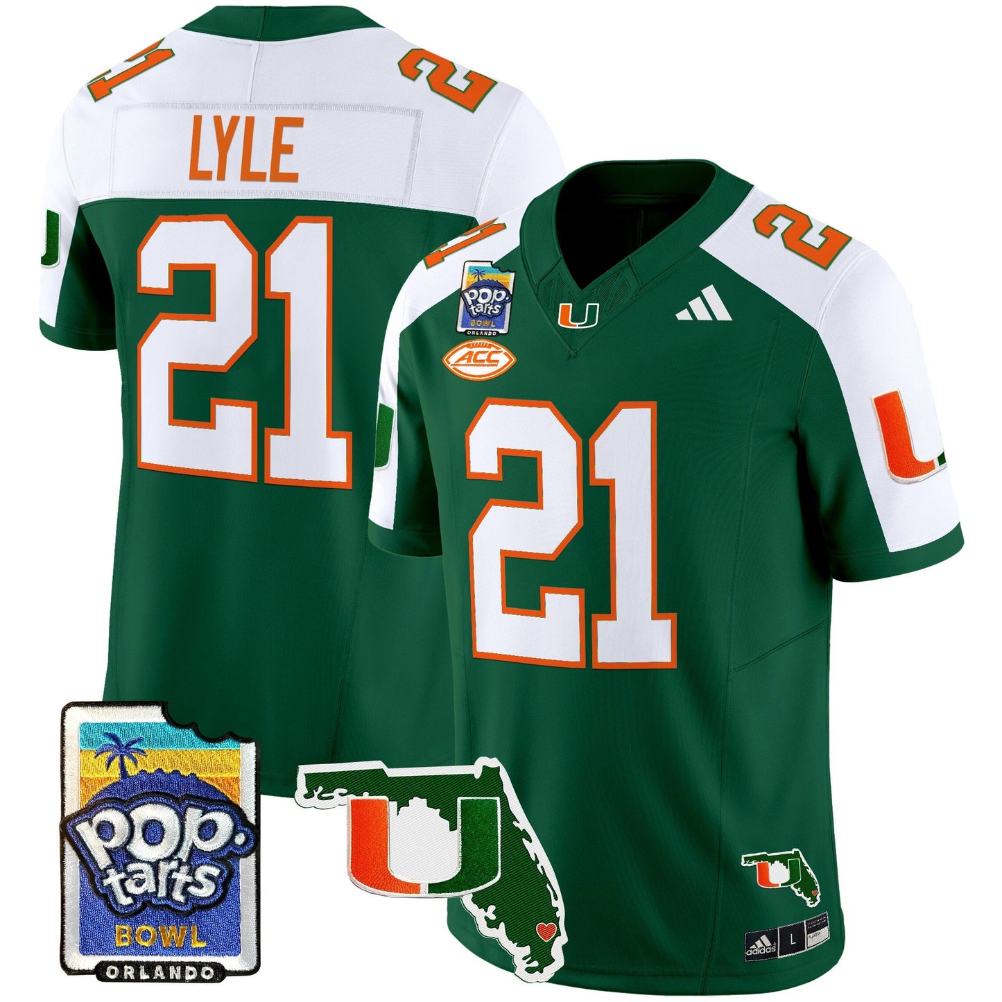 Miami Hurricanes 2025 PopTarts Bowl Patch Vapor Limited Jersey - All Stitched