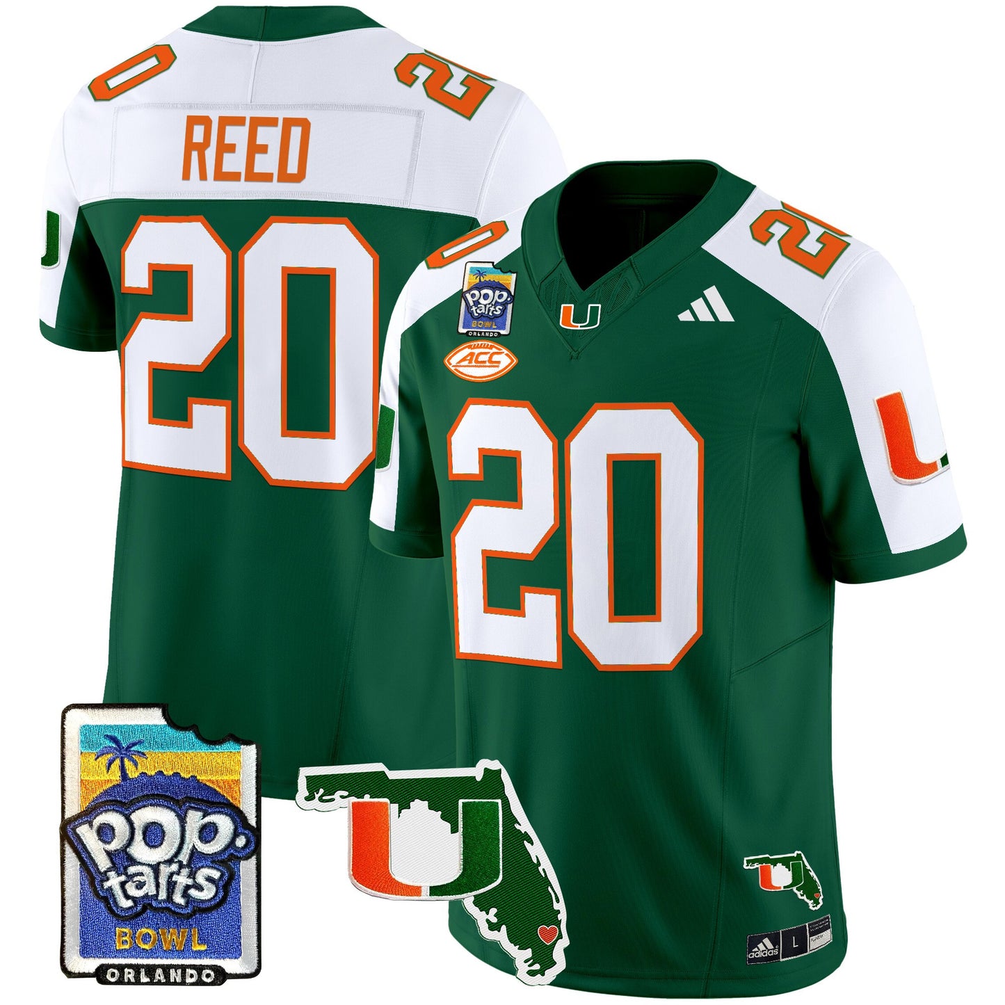 Miami Hurricanes 2025 PopTarts Bowl Patch Vapor Limited Jersey - All Stitched