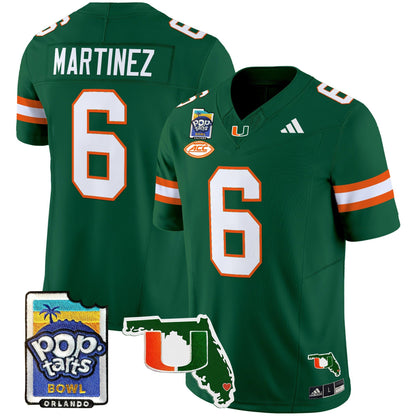 Miami Hurricanes 2025 PopTarts Bowl Patch Vapor Limited Jersey - All Stitched