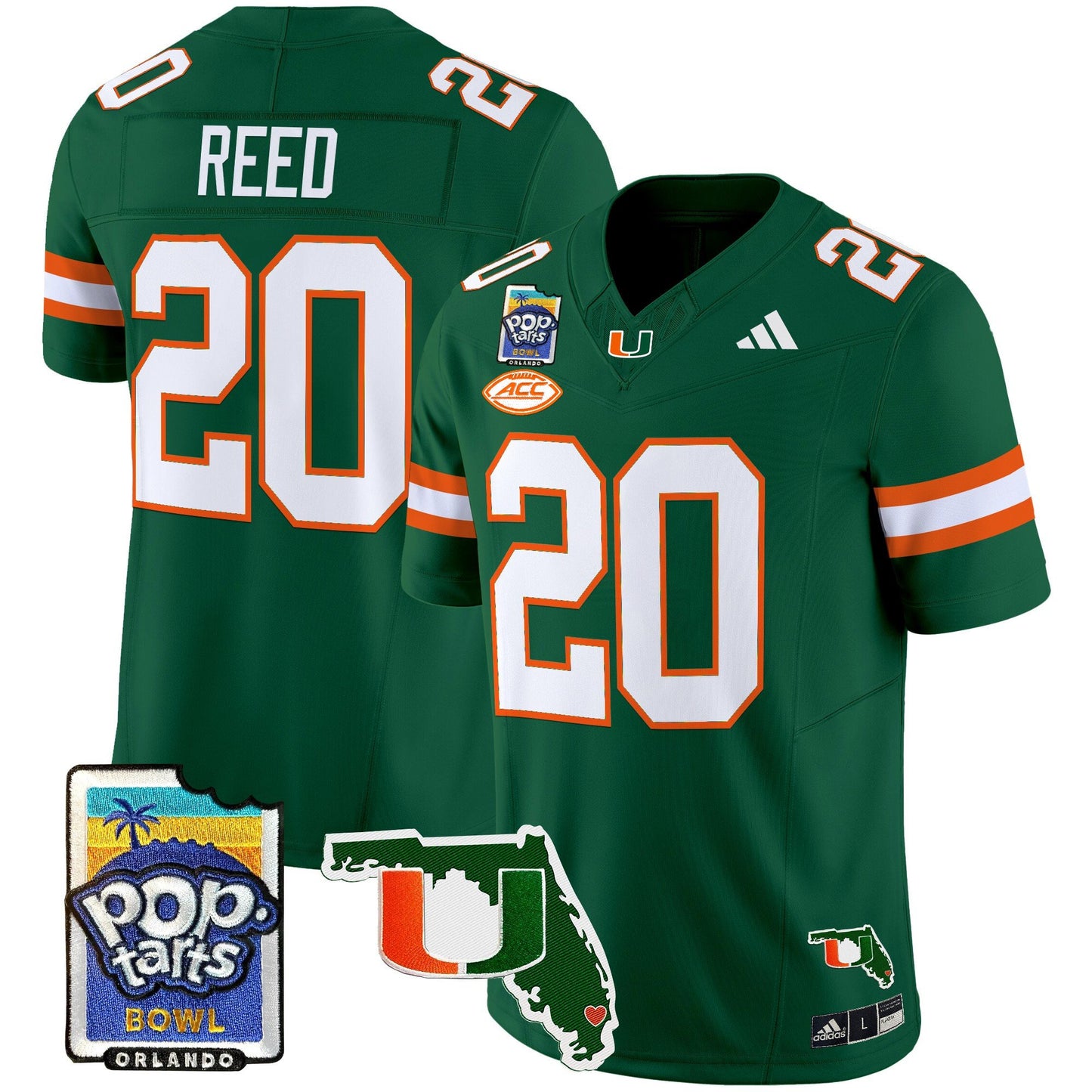 Miami Hurricanes 2025 PopTarts Bowl Patch Vapor Limited Jersey - All Stitched