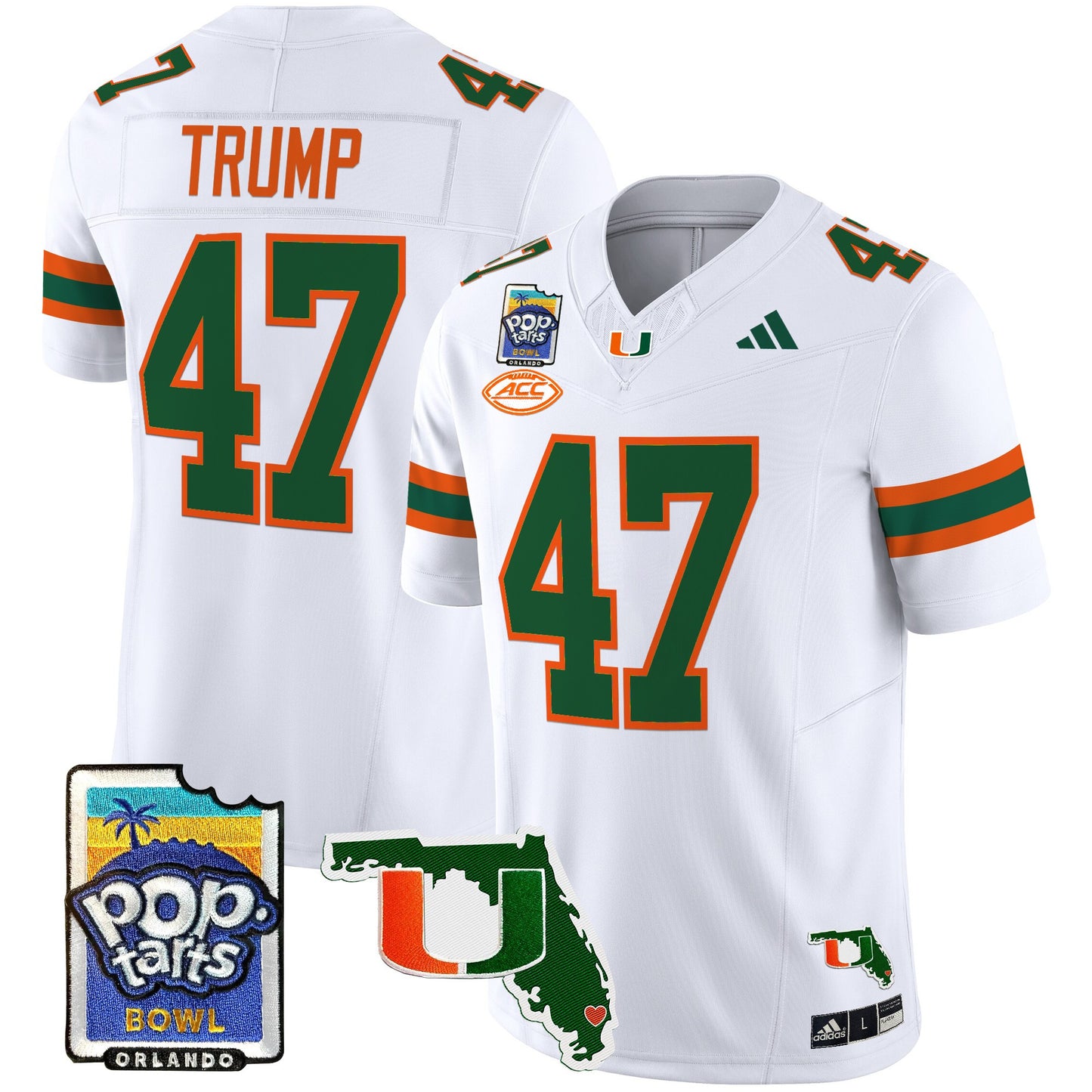 Miami Hurricanes 2025 PopTarts Bowl Patch Vapor Limited Jersey - All Stitched