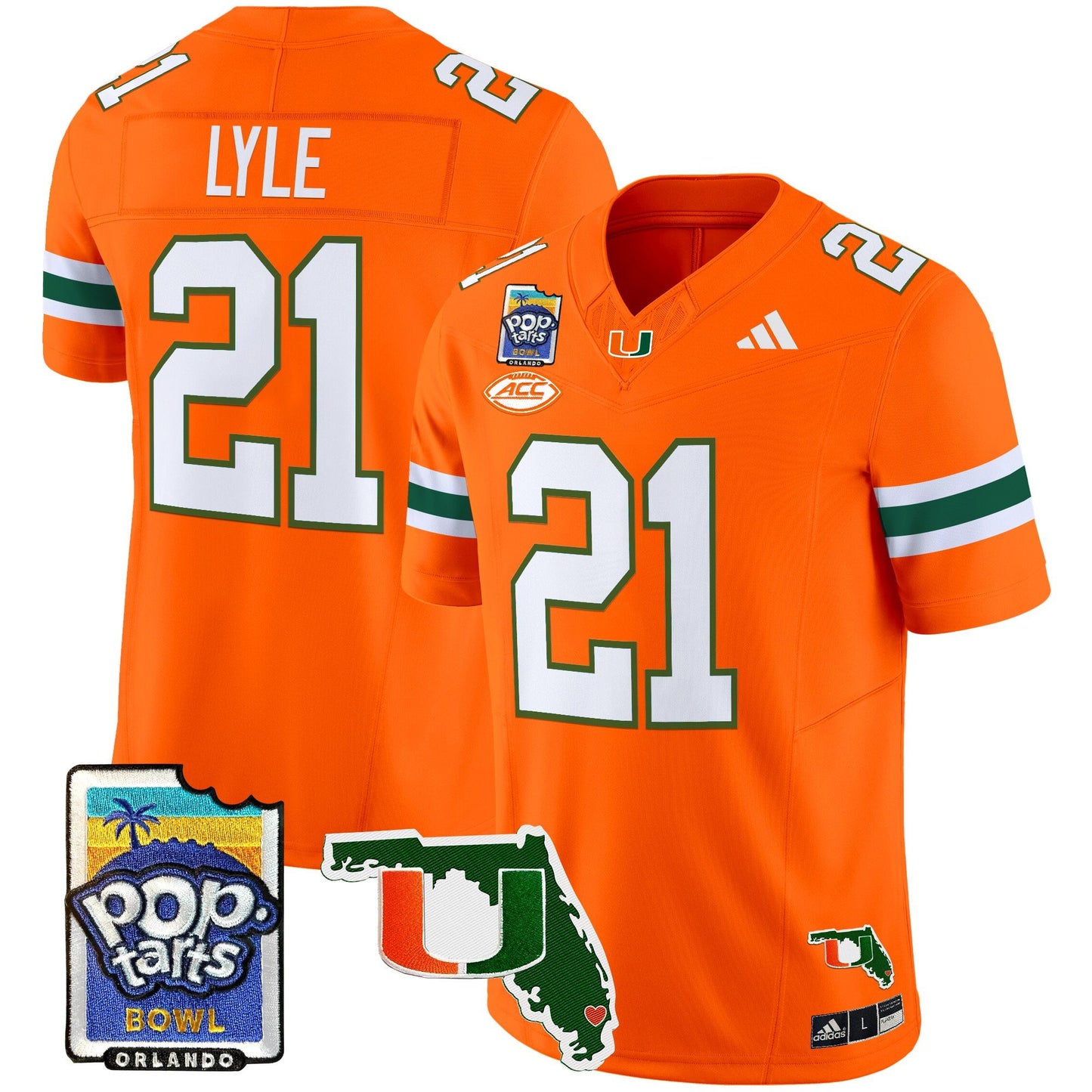 Miami Hurricanes 2025 PopTarts Bowl Patch Vapor Limited Jersey - All Stitched