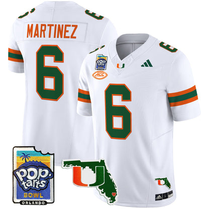 Miami Hurricanes 2025 PopTarts Bowl Patch Vapor Limited Jersey - All Stitched