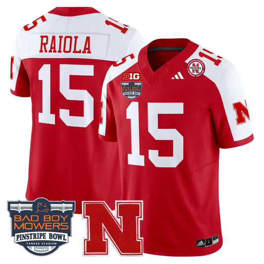 Nebraska Cornhuskers 2025 Pinstripe Bowl Patch Vapor Limited Jersey - All Stitched