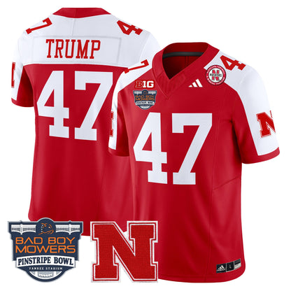 Nebraska Cornhuskers 2025 Pinstripe Bowl Patch Vapor Limited Jersey - All Stitched