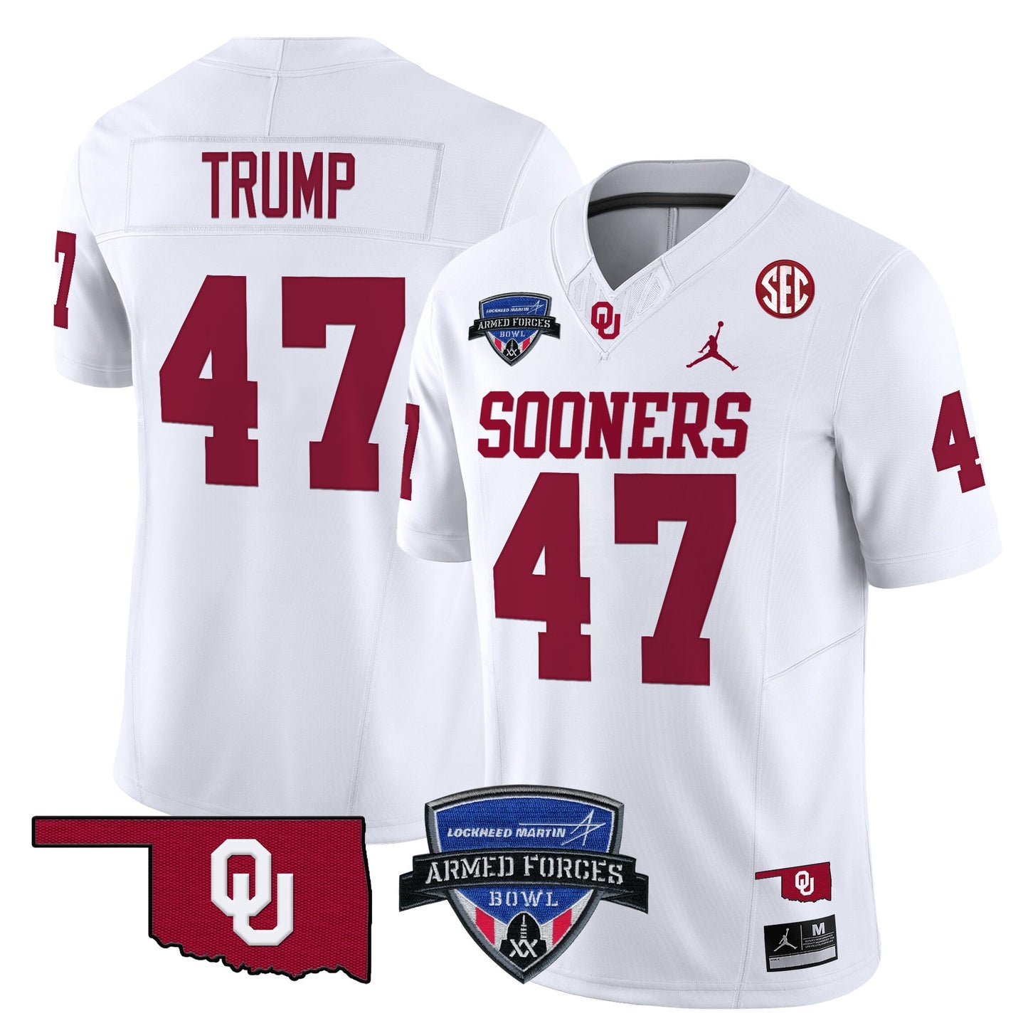 Oklahoma Sooners 2025 Armed Forces Bowl Patch Vapor Limited Jersey - All Stitched