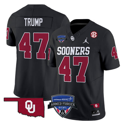 Oklahoma Sooners 2025 Armed Forces Bowl Patch Vapor Limited Jersey - All Stitched