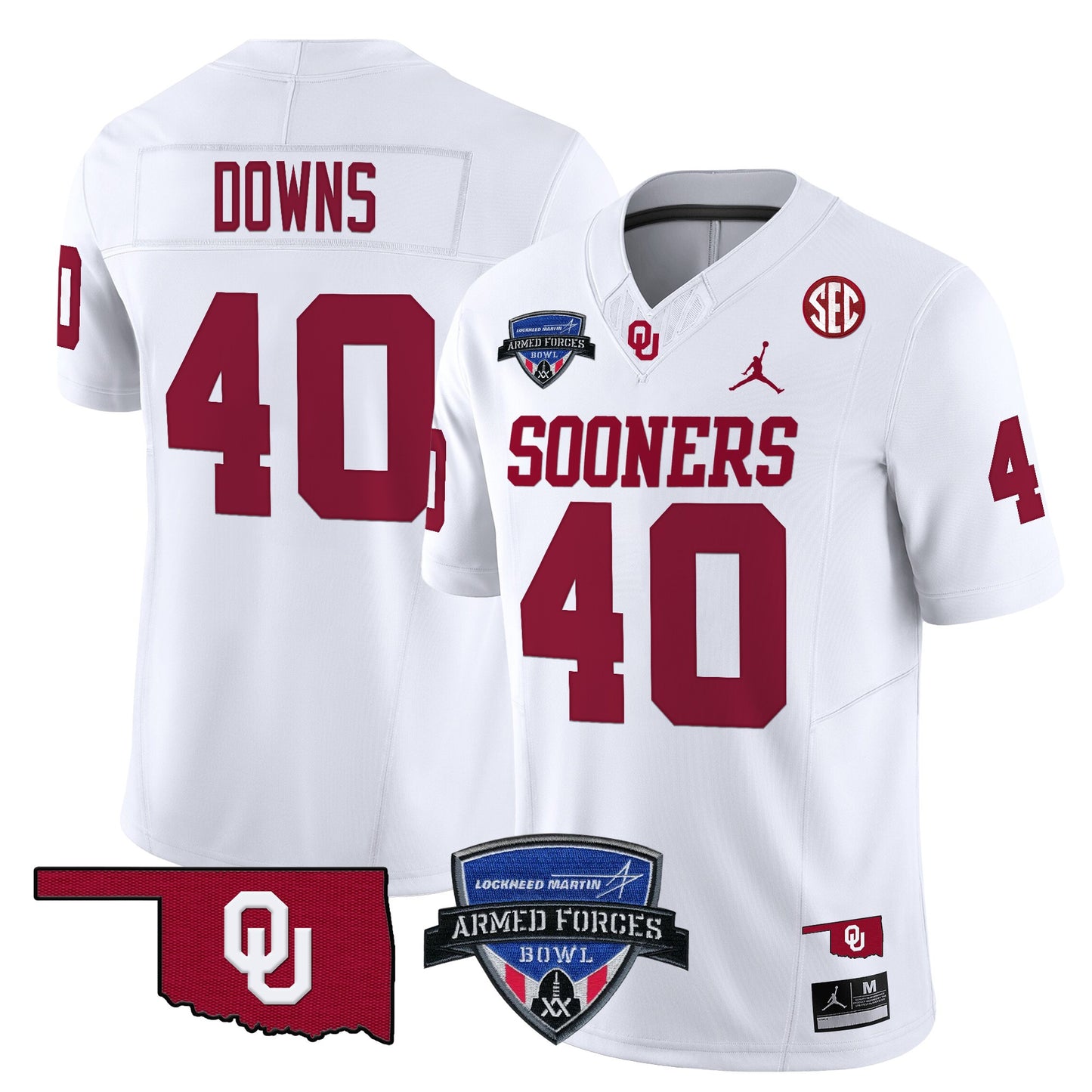 Oklahoma Sooners 2025 Armed Forces Bowl Patch Vapor Limited Jersey - All Stitched