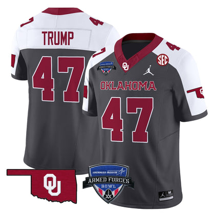 Oklahoma Sooners 2025 Armed Forces Bowl Patch Vapor Limited Jersey - All Stitched