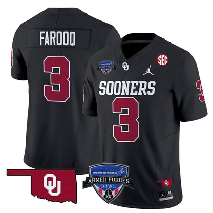 Oklahoma Sooners 2025 Armed Forces Bowl Patch Vapor Limited Jersey - All Stitched