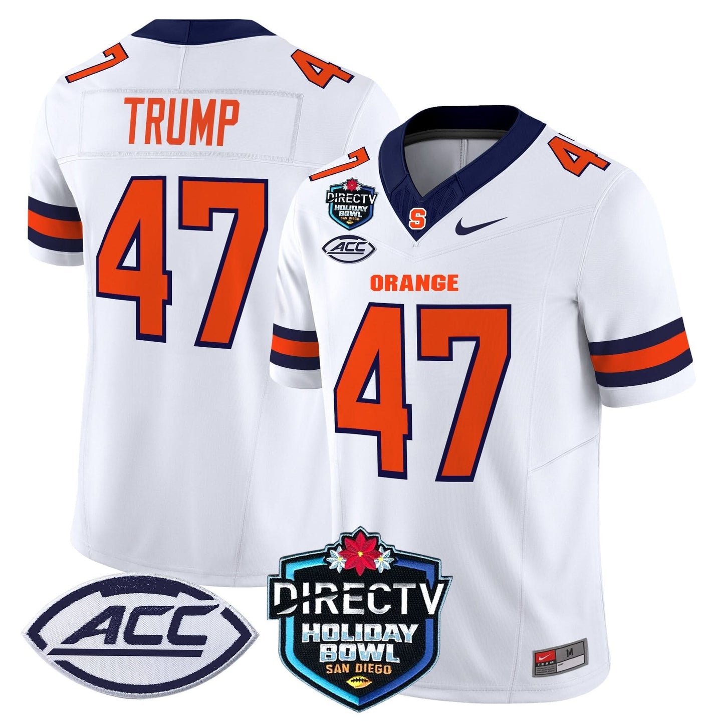 Syracuse Orange 2025 Holiday Bowl Patch Vapor Limited Jersey - All Stitched