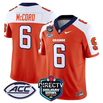 Syracuse Orange 2025 Holiday Bowl Patch Vapor Limited Jersey - All Stitched