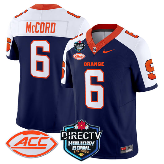 Syracuse Orange 2025 Holiday Bowl Patch Vapor Limited Jersey - All Stitched