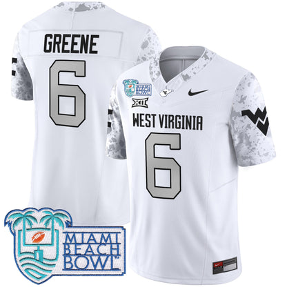 West Virginia Mountaineers 2025 Miami Beach Bowl Patch Vapor Limited Jersey - All Stitched