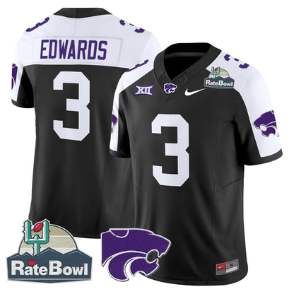 Kansas State Wildcats 2025 Rate Bowl Patch Vapor Limited Jersey - All Stitched