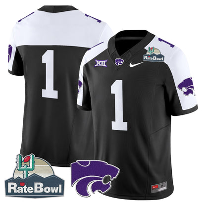 Kansas State Wildcats 2025 Rate Bowl Patch Vapor Limited Jersey - All Stitched