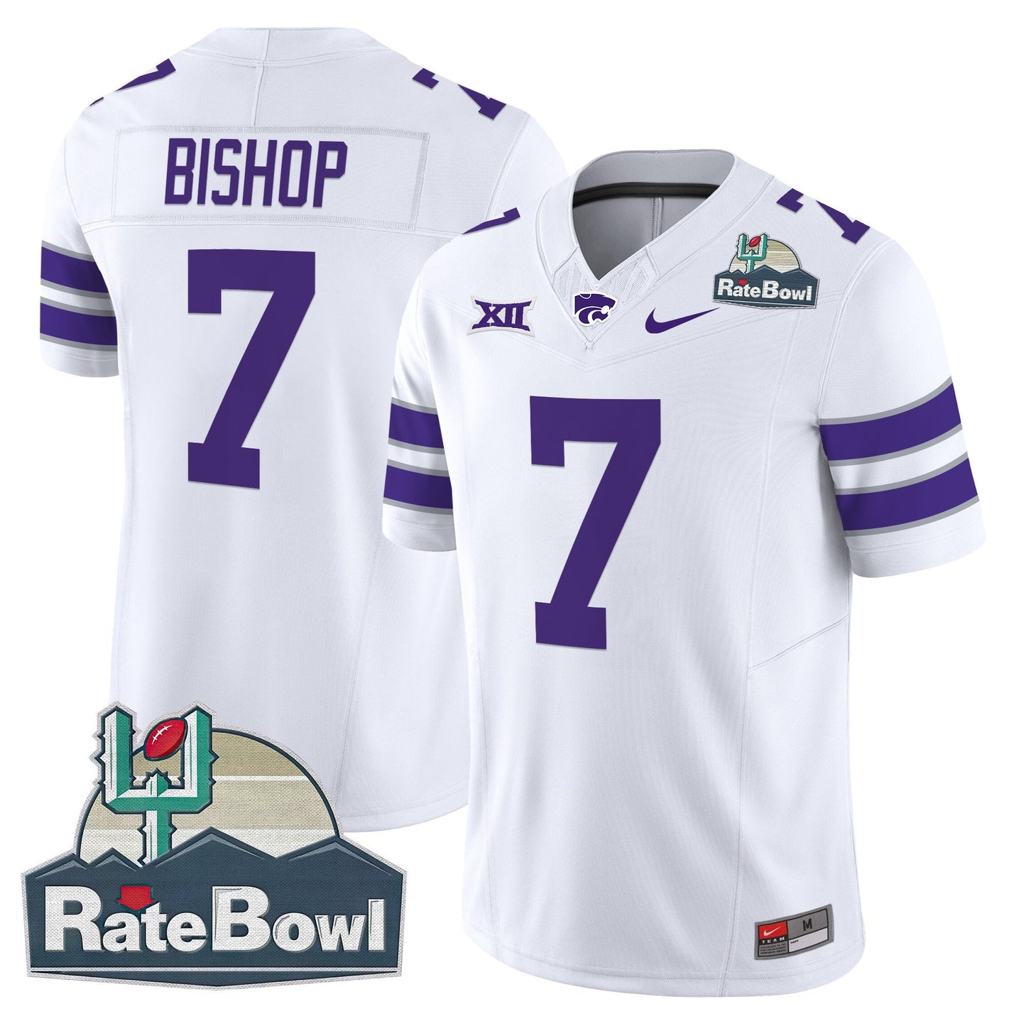 Kansas State Wildcats 2025 Rate Bowl Patch Vapor Limited Jersey - All Stitched