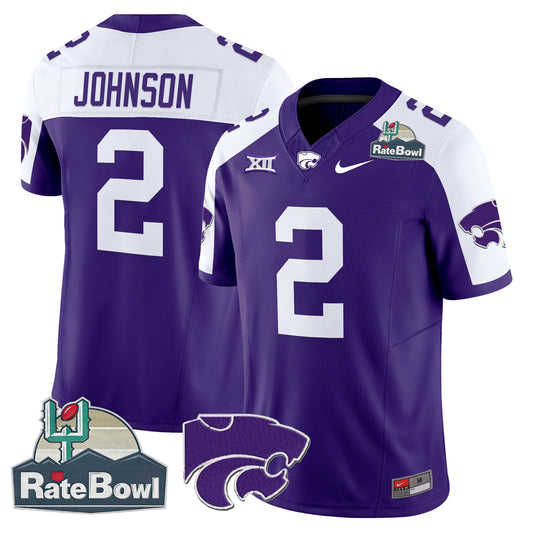 Kansas State Wildcats 2025 Rate Bowl Patch Vapor Limited Jersey - All Stitched