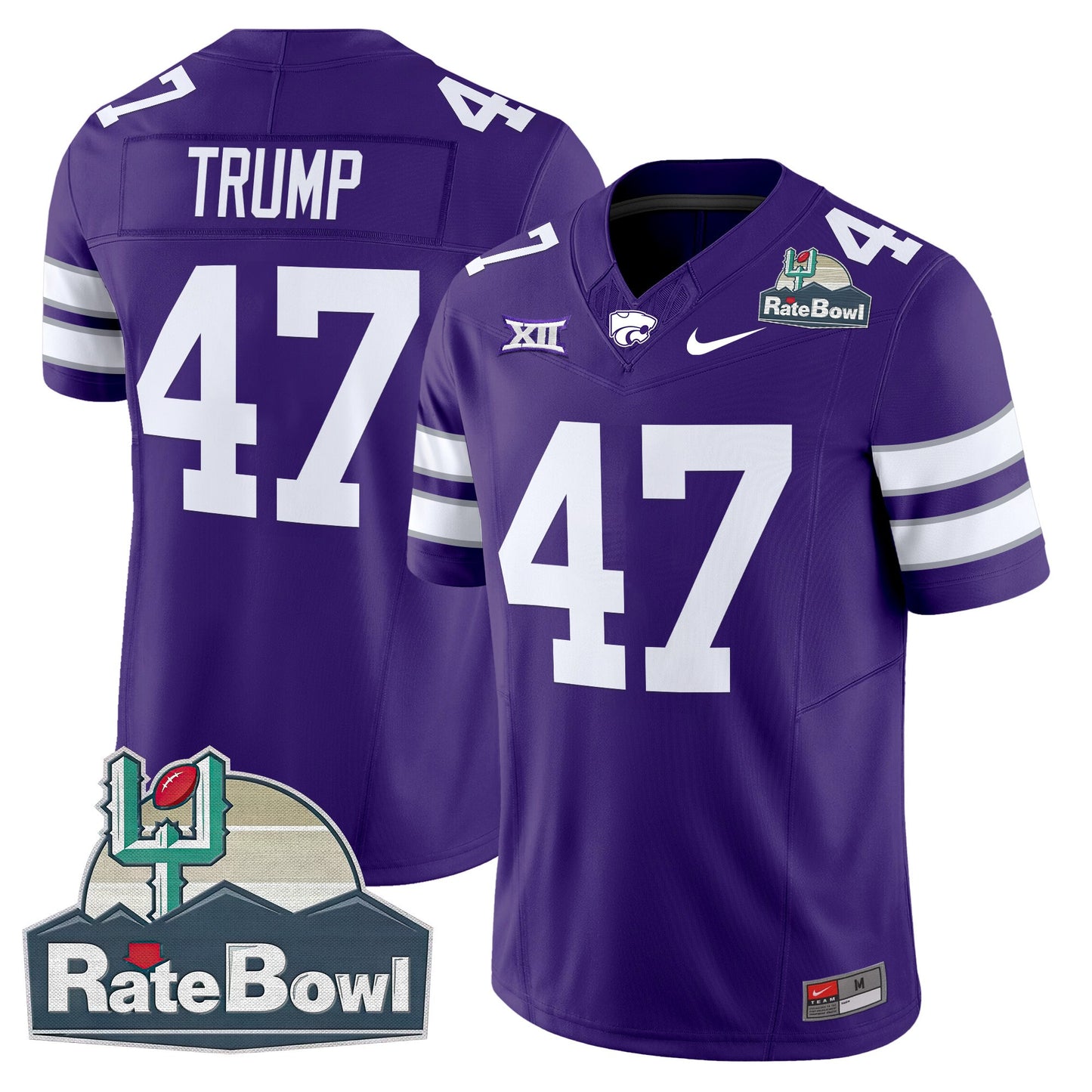 Kansas State Wildcats 2025 Rate Bowl Patch Vapor Limited Jersey - All Stitched