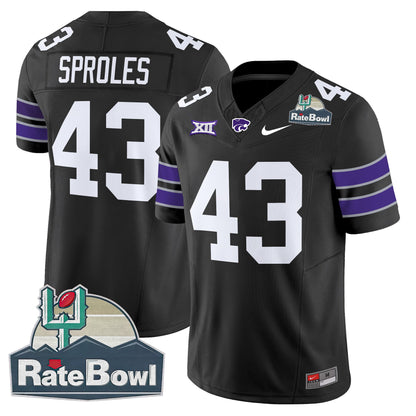 Kansas State Wildcats 2025 Rate Bowl Patch Vapor Limited Jersey - All Stitched