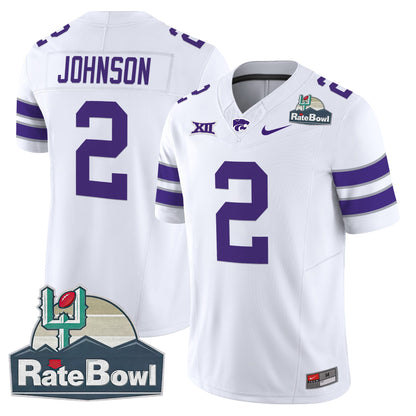 Kansas State Wildcats 2025 Rate Bowl Patch Vapor Limited Jersey - All Stitched