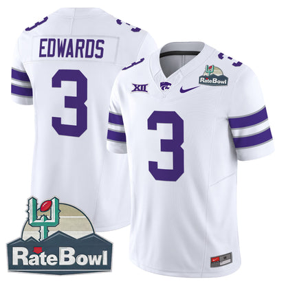 Kansas State Wildcats 2025 Rate Bowl Patch Vapor Limited Jersey - All Stitched