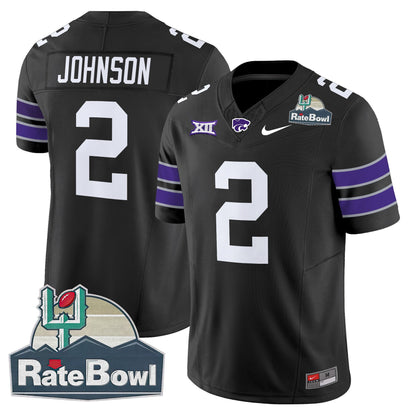 Kansas State Wildcats 2025 Rate Bowl Patch Vapor Limited Jersey - All Stitched