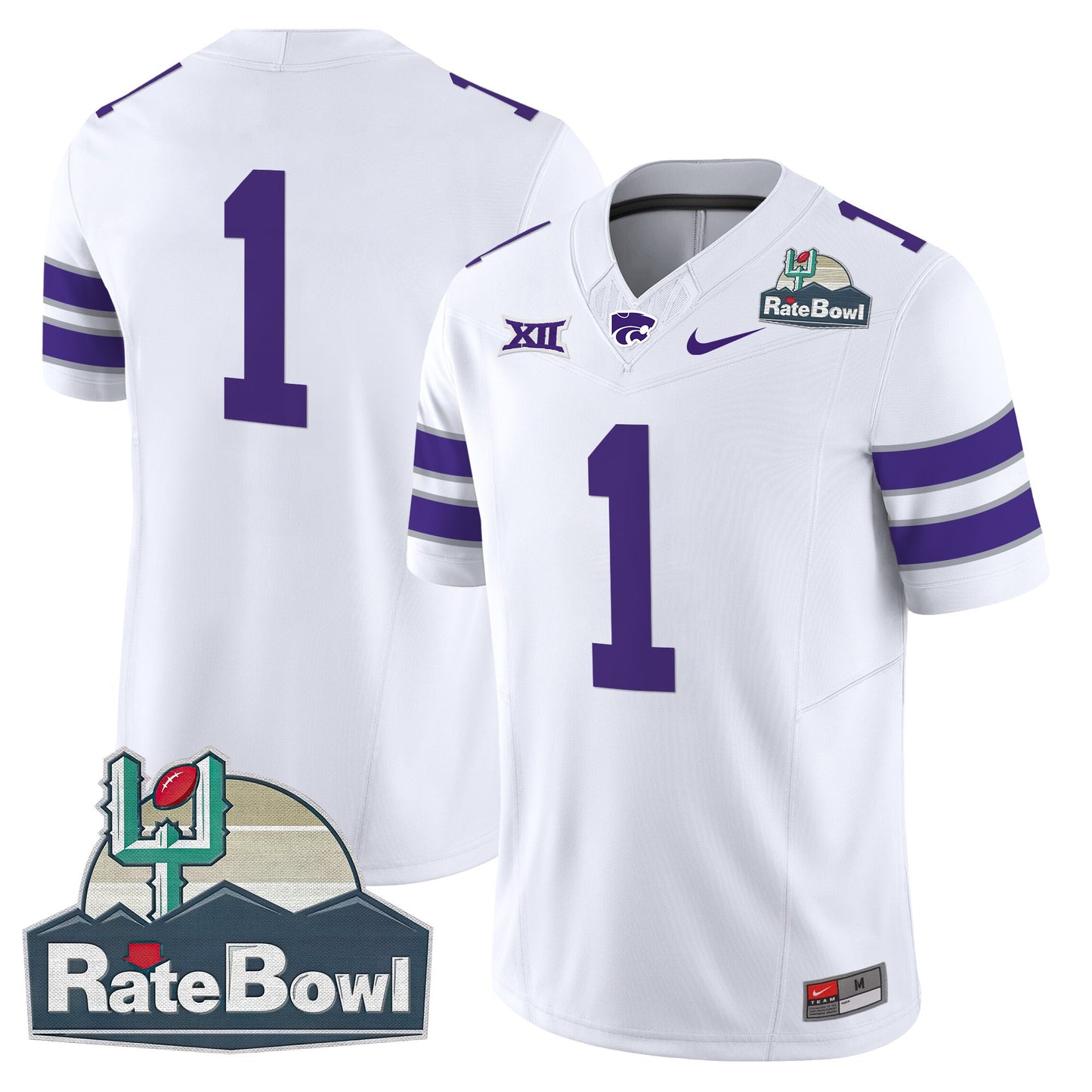 Kansas State Wildcats 2025 Rate Bowl Patch Vapor Limited Jersey - All Stitched