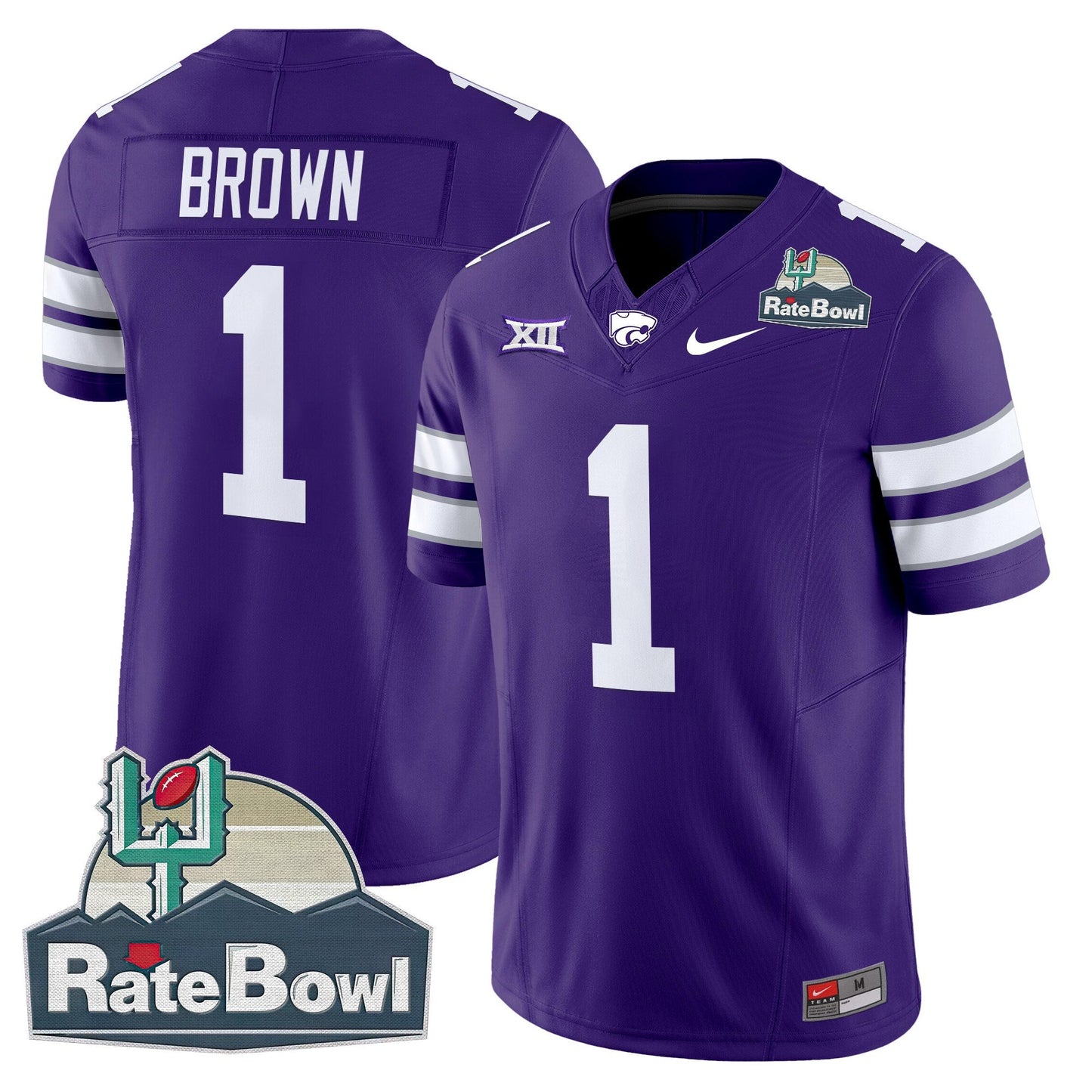 Kansas State Wildcats 2025 Rate Bowl Patch Vapor Limited Jersey - All Stitched