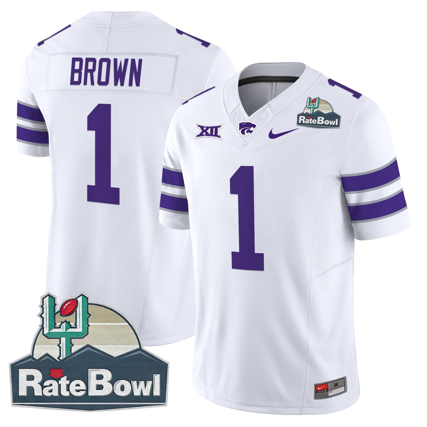 Kansas State Wildcats 2025 Rate Bowl Patch Vapor Limited Jersey - All Stitched