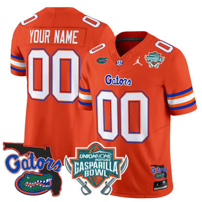 Florida Gators 2025 Gasparilla Bowl Patch Vapor Limited Custom Jersey - All Stitched