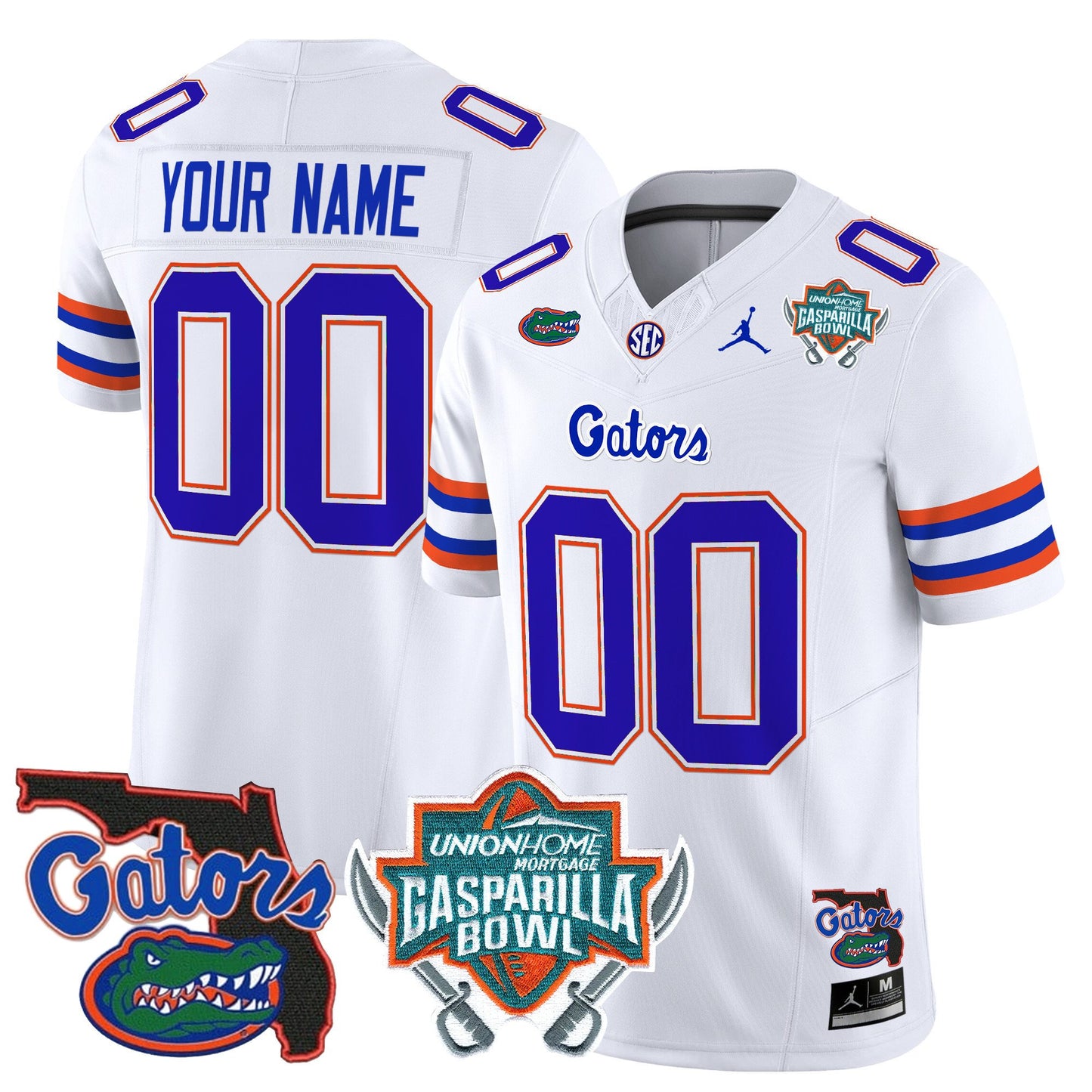 Florida Gators 2025 Gasparilla Bowl Patch Vapor Limited Custom Jersey - All Stitched